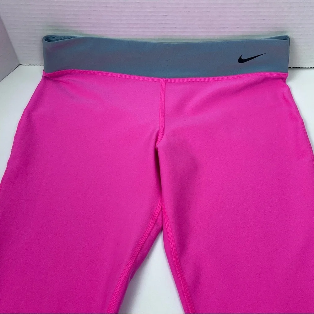 Nike Girls Dri-Fit Legend Capri Hot Pink Performance Leggings 522087 Size L
